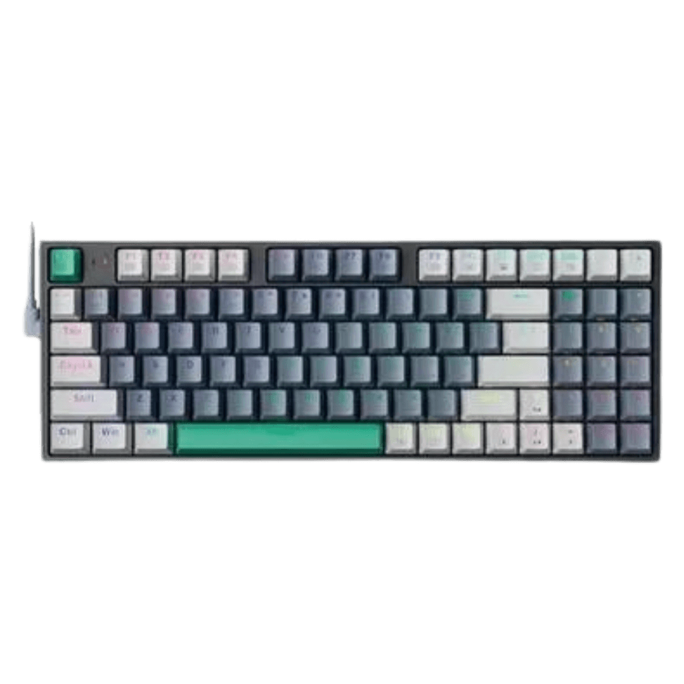 Teclado Mecânico Com Fio Machenike K500-B94, Switch Blue, Cinza