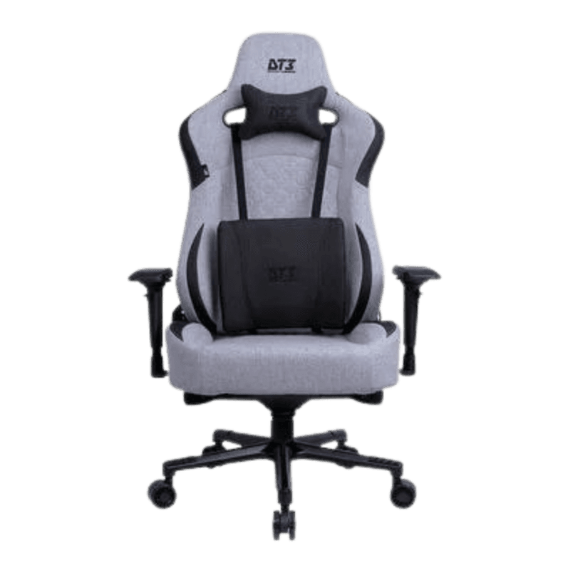 Cadeira DT3 Rhino Space Grey, Até 200 Kg, Com Almofadas, Reclinável, Descanso de Braço 4D, Cinza e Preto