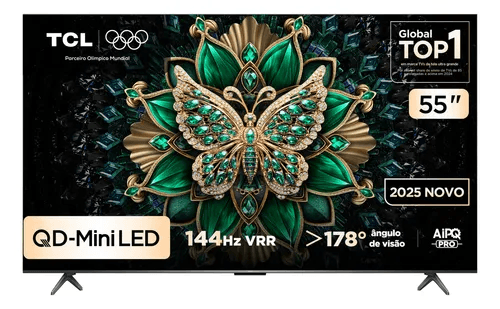 Smart TV 55" TCL 4K UHD MiniLED 55C6K 120Hz Google TV