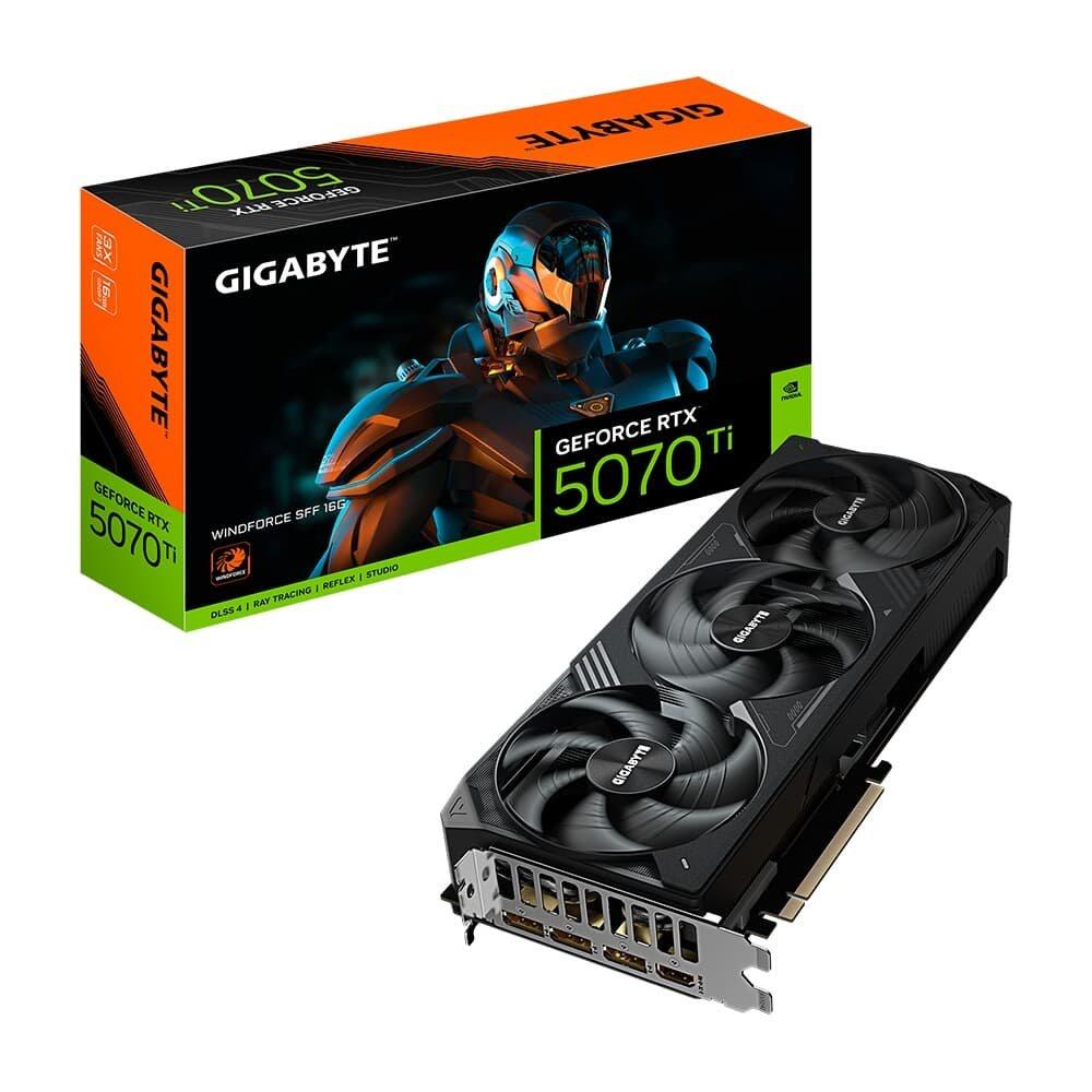 Placa de Vídeo Gigabyte RTX 5070 Ti WINDFORCE SFF 16G NVIDIA GeForce, 16GB, GDDR7, 256bits, DLSS, Ray Tracing
