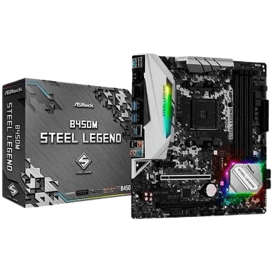 Placa Mãe ASRock B450M Steel Legend, AMD AM4, mATX, DDR4