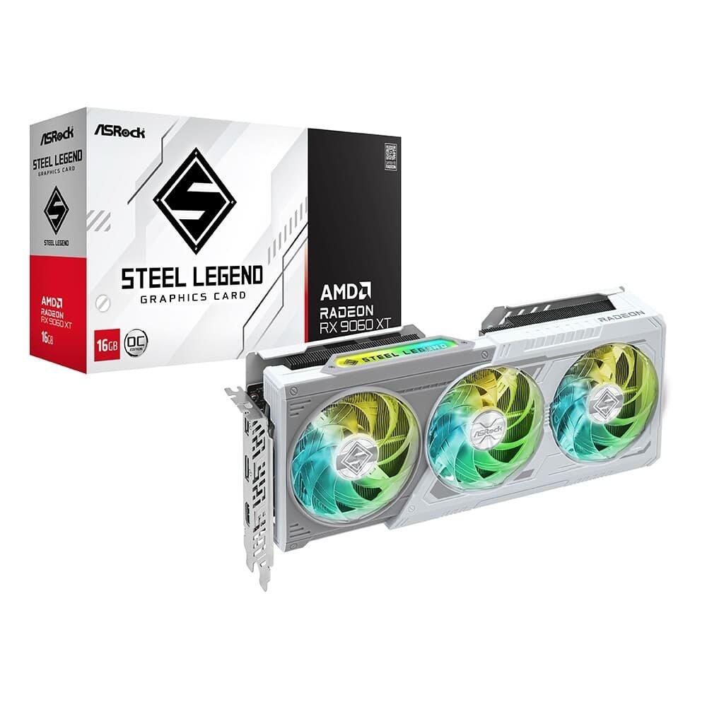 Placa de Vídeo ASRock RX 9060 XT SL 8GO AMD Radeon, 8GB, GDDR6, 128bits, Triple Fan, OpenGL 4.6, RDNA 4