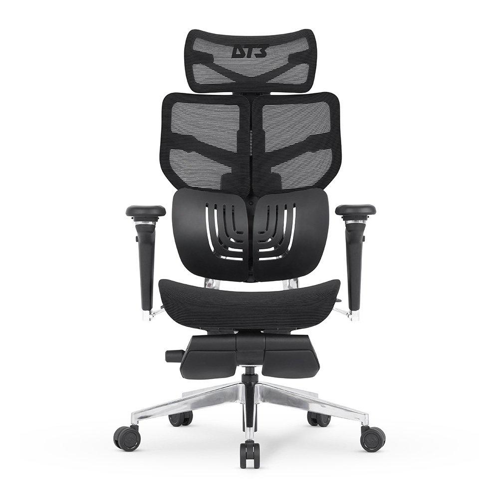 Cadeira de Escritório DT3 Frost FT Até 160kg, Reclinável, Braço 5D, Cilindro de Gás Classe 4, Preto