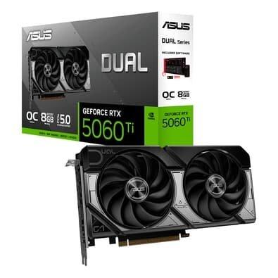 Placa de Vídeo ASUS RTX 5060 TI DUAL O8G NVIDIA GeForce, 8GB, GDDR7, DLSS, Ray Tracing
