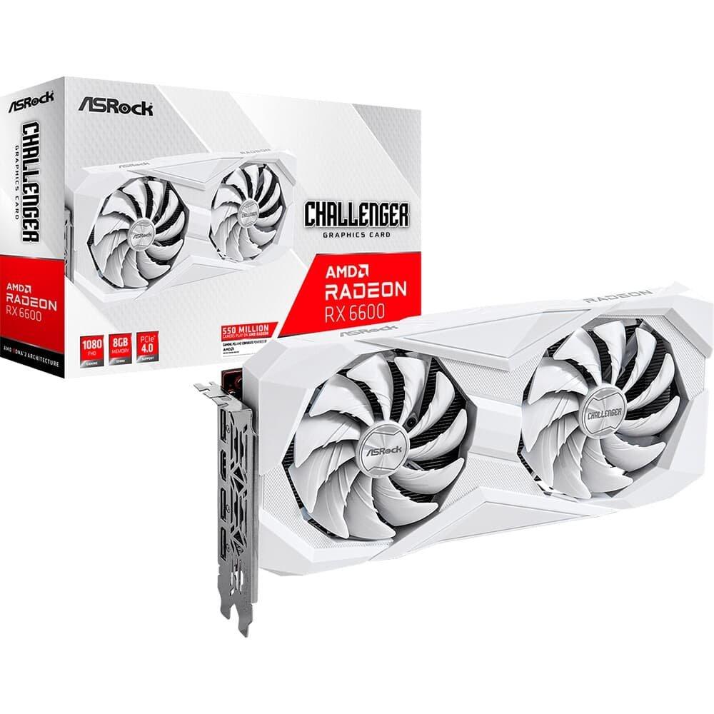 Placa de Vídeo ASRock RX 6600 Challenger White AMD Radeon, 8GB