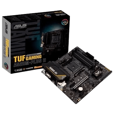 Placa Mãe Asus TUF GAMING A520M-PLUS II, AMD AM4, mATX, DDR4