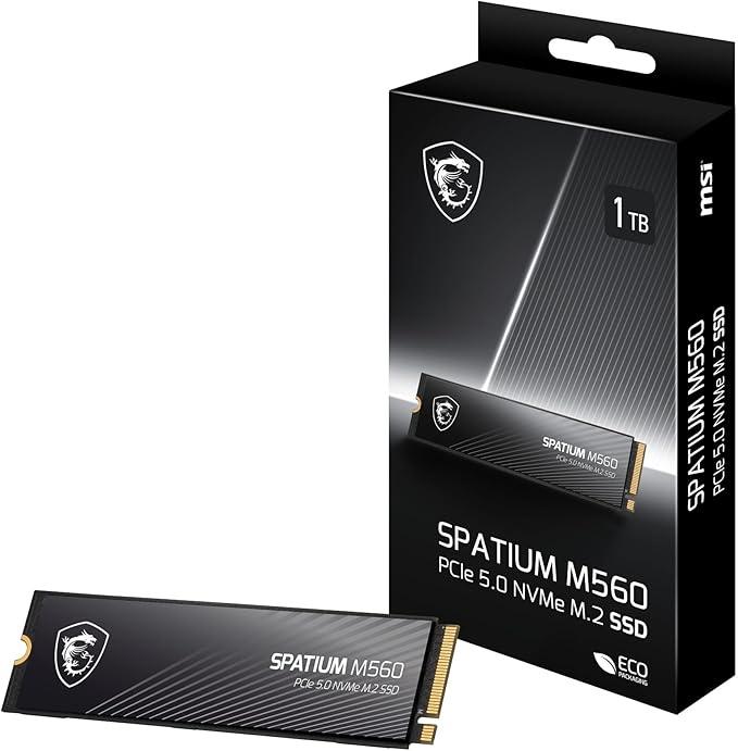 SSD MSI SPATIUM M560 1TB Gen 5 10.300MB/s