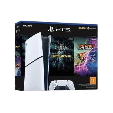 Console PlayStation 5 Slim Sony 1TB Edição Digital + 2 Jogos Digitais