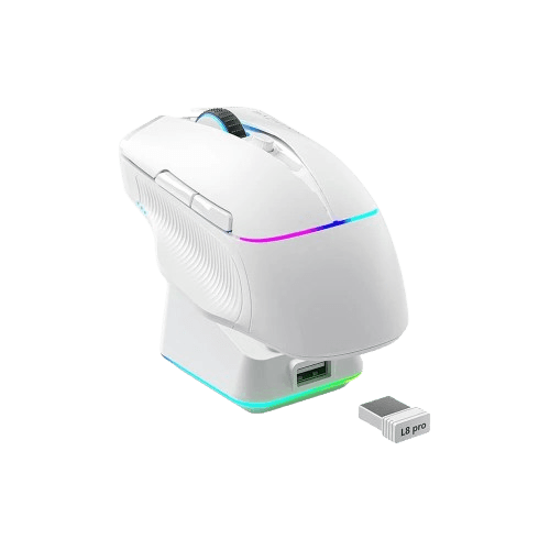 Mouse Sem Fio Machenike L8 Pro, Branco
