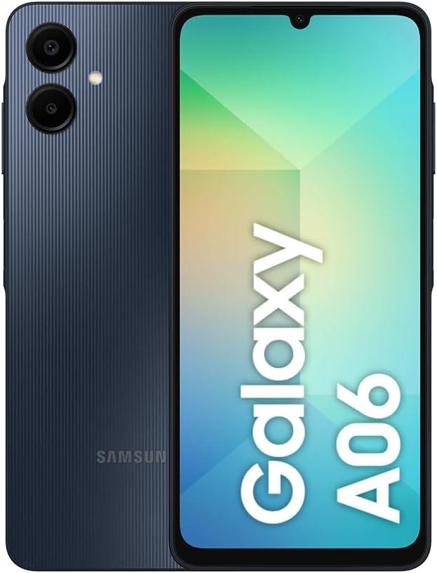 Smartphone Samsung Galaxy A06 128GB, 4GB RAM, Processador Octa-Core, Bateria de 5000mAh, Tela Infinita de 6.7", Câmera Traseira Dupla, Dual Chip - Azul Escuro