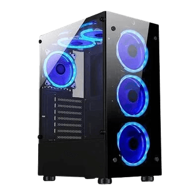 Gabinete Gamer Rise Mode Glass 06X, Mid Tower, Lateral em Vidro Fumê e Frontal em Vidro Temperado, Preto - RM-CA-06X-FB