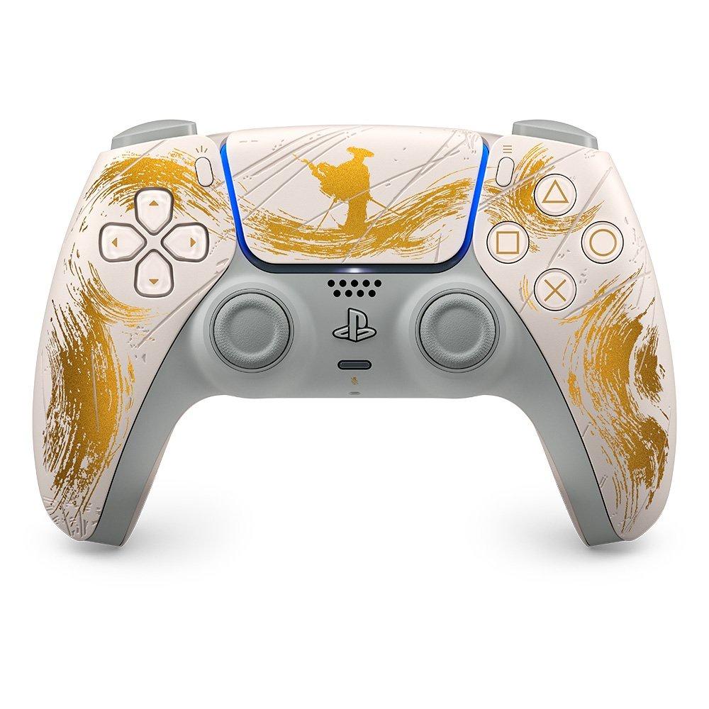 Controle Sem fio Sony DualSense PS5, Edição Limitada Ouro, Ghost of Yotei