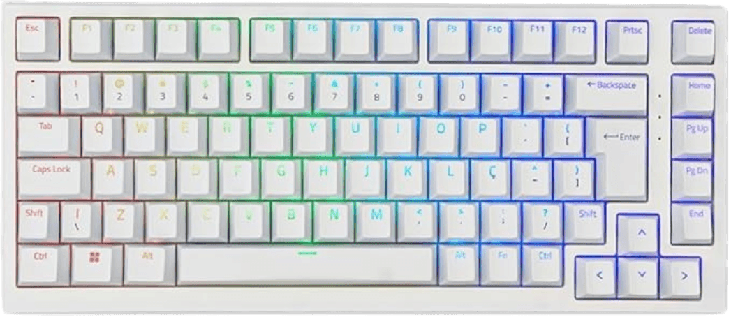 Teclado Mecânico Com Fio AKKO x Monsgeek MG75 - Branco