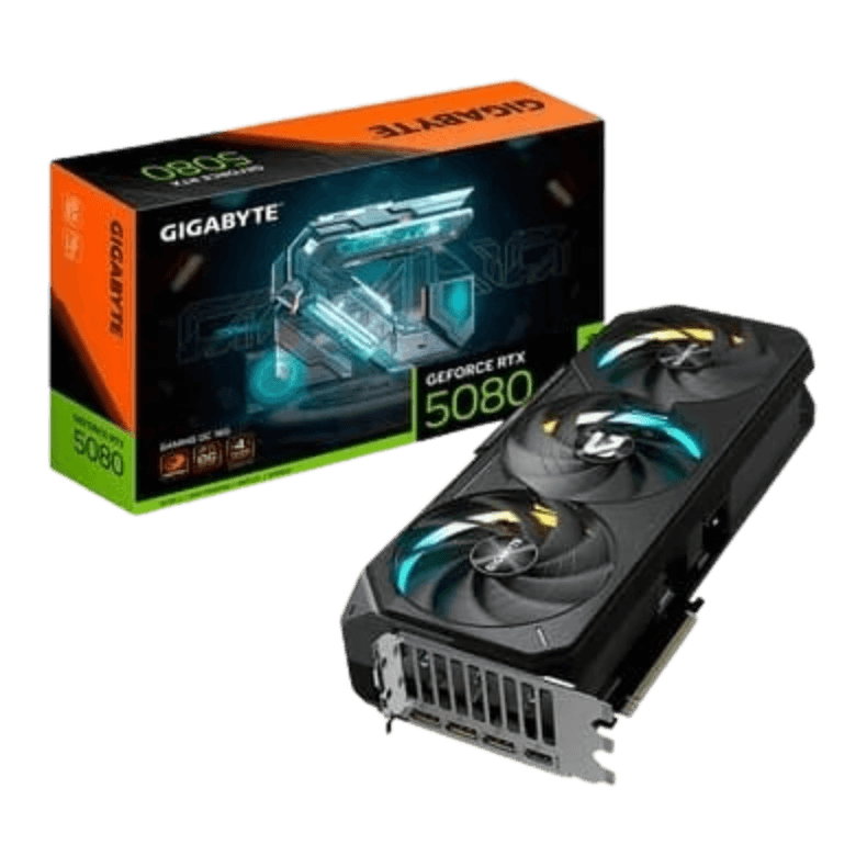 Placa de Vídeo Gigabyte RTX 5080 GAMING OC, NVIDIA, 16GB, GDDR7, BIOS DUAL, IA com FP4, DLSS 4 - GV-N5080GAMING OC-16GD G10