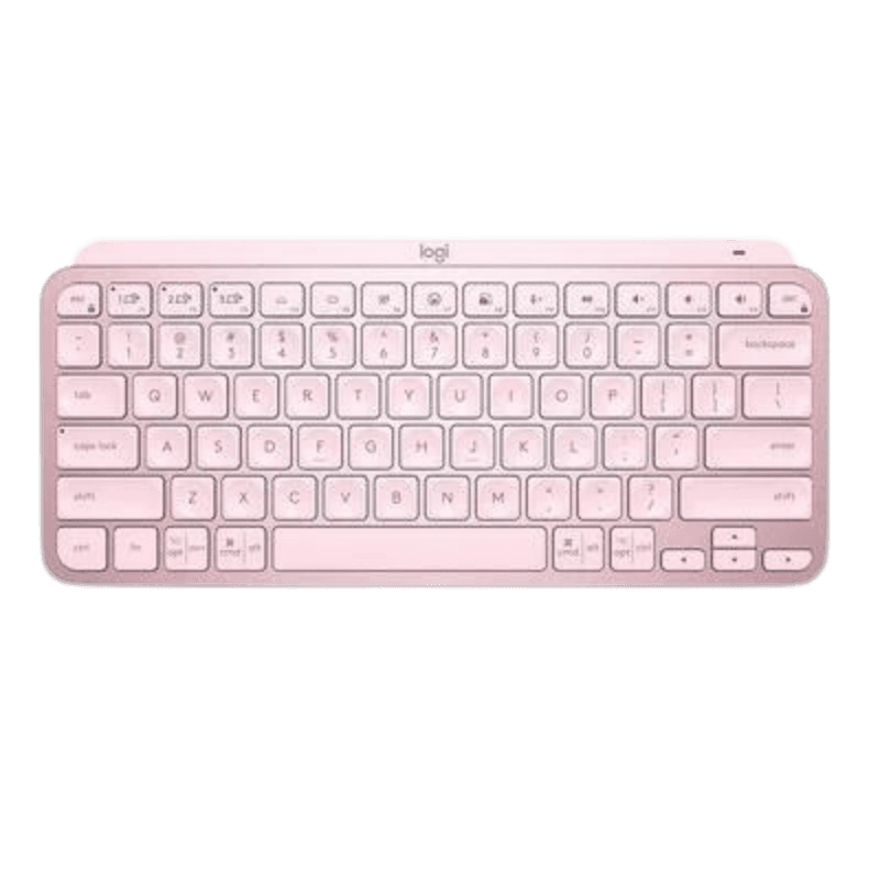 Teclado Membrana Sem Fio Logitech MX Keys Mini - Rosa