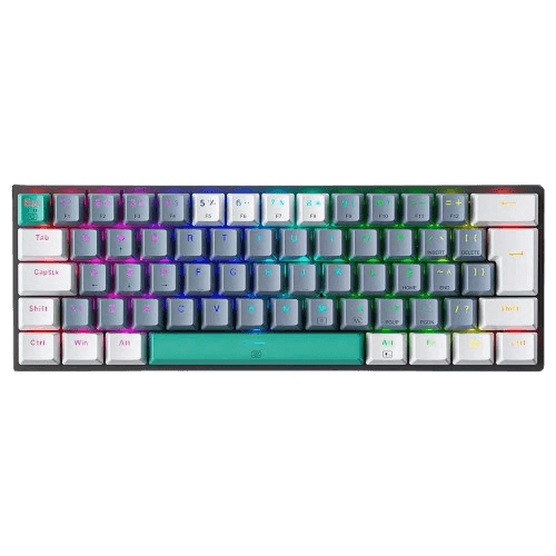 Teclado Mecânico Com Fio Machenike K500-B61, Switch Brown, Abnt2, Cinza