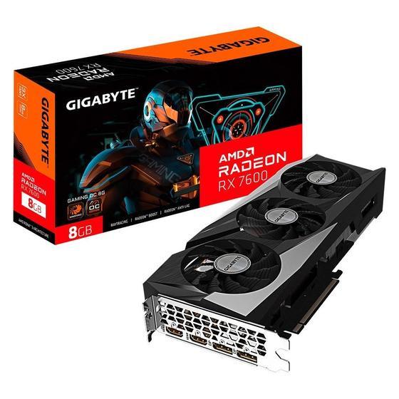 Placa de Vídeo RX 7600 GAMING OC 8G AMD Radeon Gigabyte, 8GB