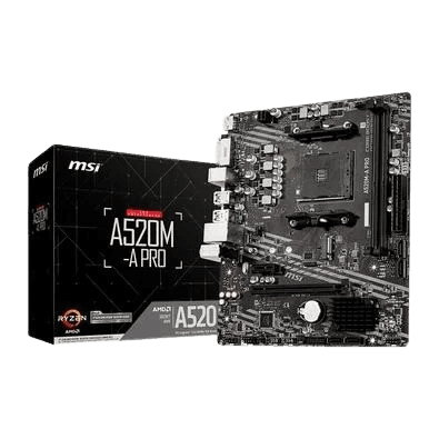 Placa Mãe MSI A520M-A PRO, AMD AM4, mATX, DDR4
