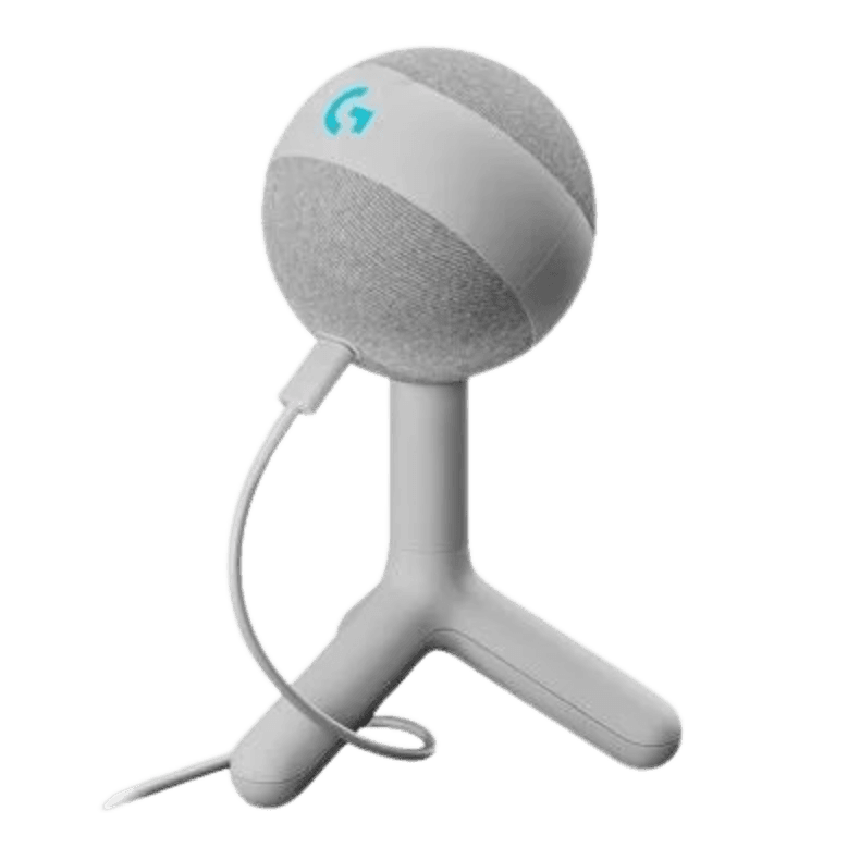 Microfone Logitech G Yeti Orb com RGB LIGHTSYNC, USB Plug and Play para Gravação de Conteúdo e Streaming, Branco