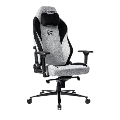 Cadeira Gamer Elements Lunari Titan, Até 170kg, Reclinável, Com Almofada, Braço 4D, Cilindro de Gás Classe 4, Cinza