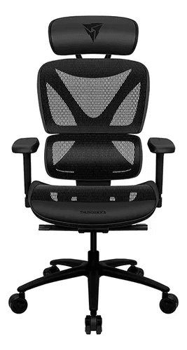 Cadeira Office ThunderX3 XTC Mesh, Até 150Kg, Reclinável, Braço 3D, Cilindro de Gás Classe 4, Nylon, Preta