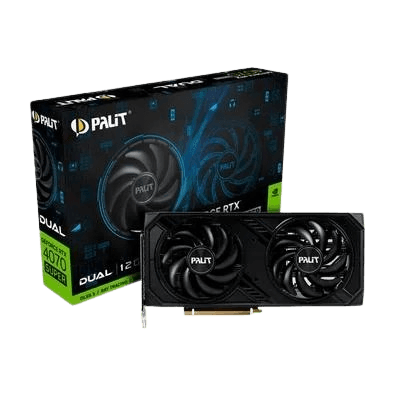 Placa de Video RTX 4070 Super Dual Palit NVIDIA GeForce, 12GB GDDR6X, DLSS, Ray Trancing, G-Sync - NED407S019K9-1043D