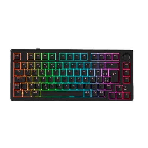 Teclado Mecânico Sem Fio Husky Nomadic, Gateron G Pro 3.0 Red, ABNT2 - Preto