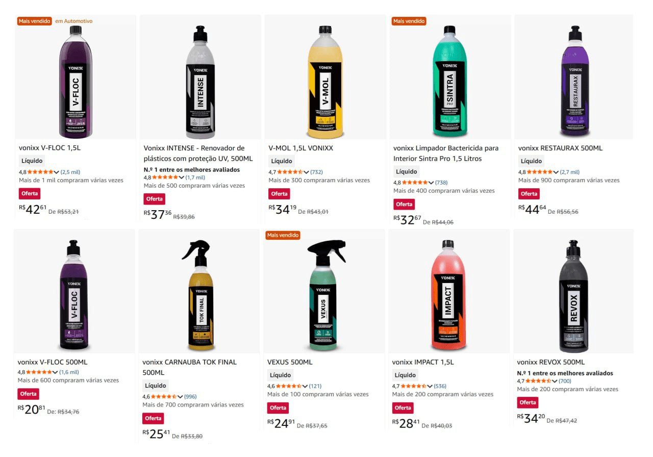 Produtos Vonixx em promoção