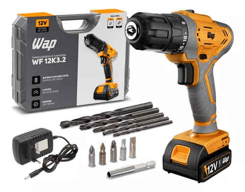 Parafusadeira E Furadeira A Bateria WAP Bpf 12k3.2 Com Maleta