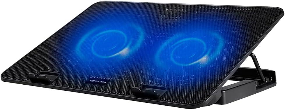 Base para Notebook C3Tech Refrigerada com 2 Coolers, cor Preta | NBC-50BK, 15,6"