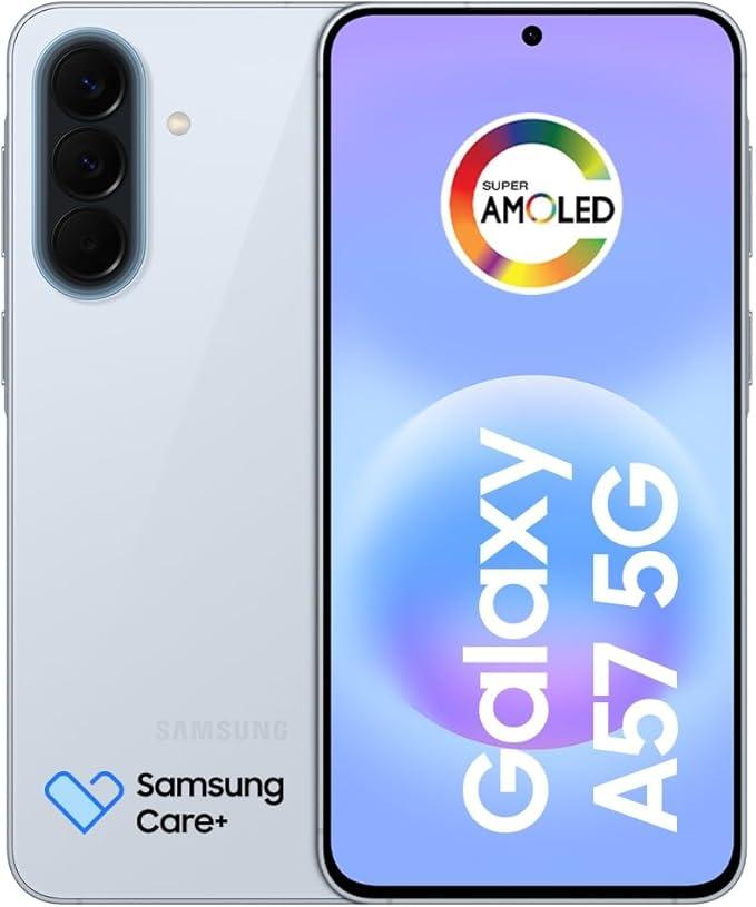 Celular Samsung Galaxy A57 5G 128GB, 8GB RAM, Recursos AI (Azul Claro)