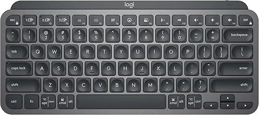 Teclado sem fio Logitech MX Keys Mini com Iluminação Inteligente, Conexão USB ou Bluetooth Easy-Switch para até 3 dispositivos e Bateria Recarregável