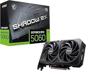 Placa de Video MSI RTX 5060 Shadow 2X OC, 8GB, GDDR7