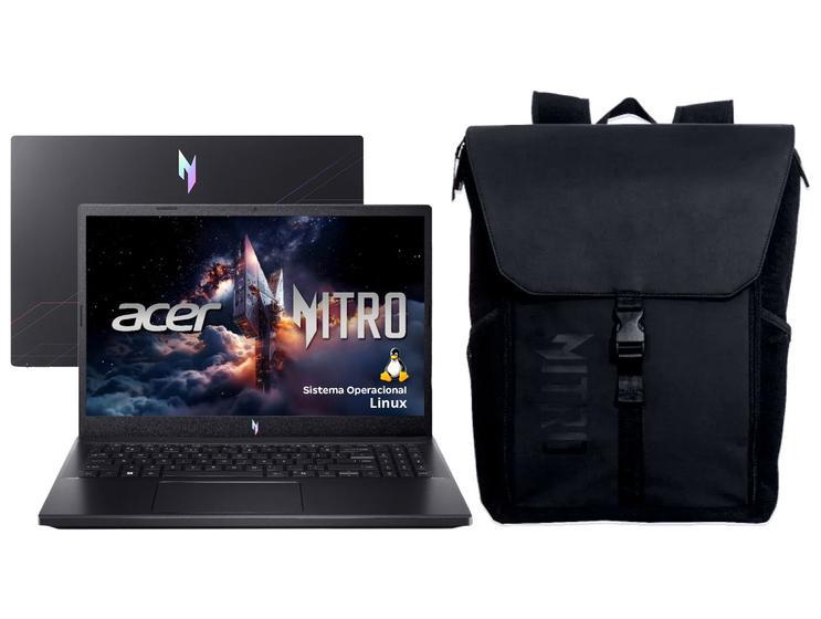 Notebook Acer Nitro V15 ANV15-52-52XM i5 13420H RTX 4050 16GB RAM 512GB SSD Linux + Mochila ACER