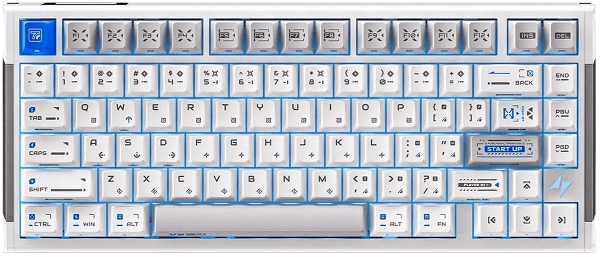Teclado Magnético Com Fio ATK RS7 V2 Ultra, Snowblade, Branco