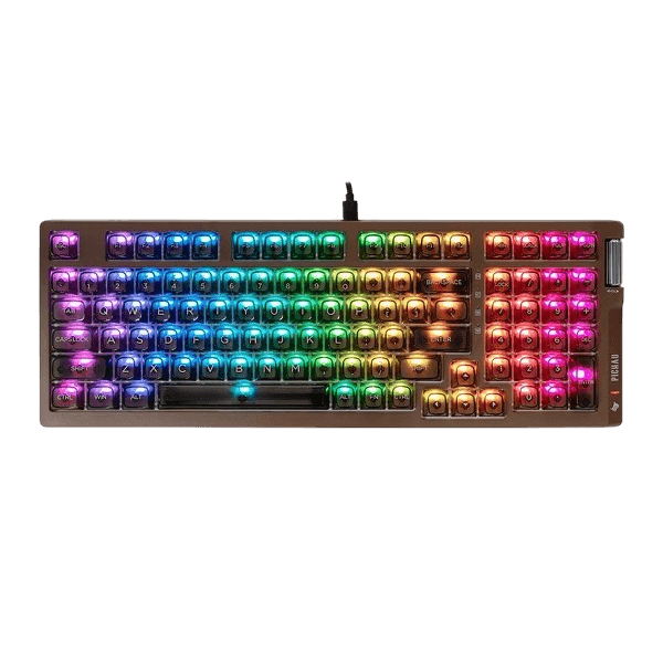 Teclado Mecânico Com Fio Pichau Sonne, Marrom