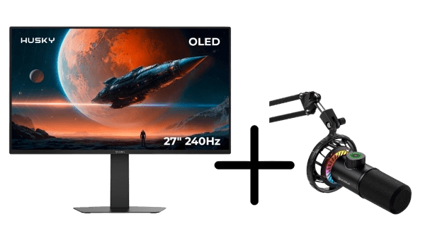 Monitor Husky Boreal HMG00727 27" OLED QHD 240Hz + Microfone KBM! Gaming