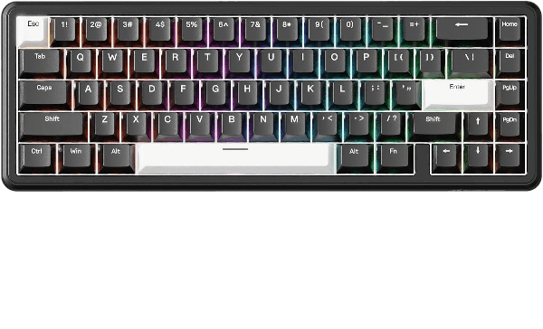 Teclado Magnético Com Fio Attack Shark X65 HE, Business Black, Preto