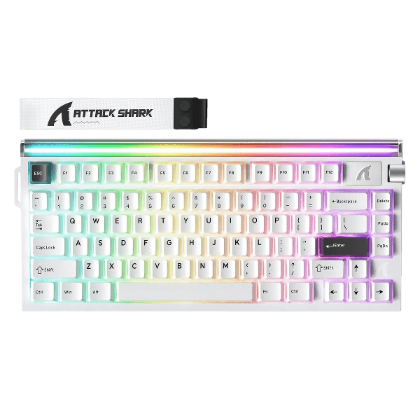 Teclado Magnético Com Fio Attack Shark R85 HE, Branco