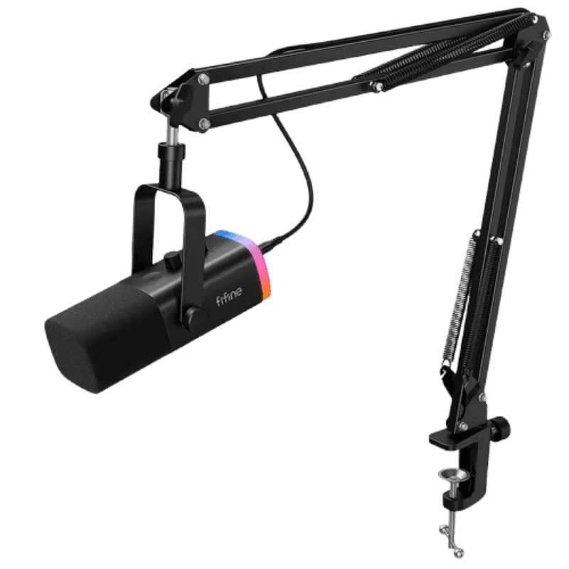 Microfone Dinâmico Fifine AM8T com Braço Articulado