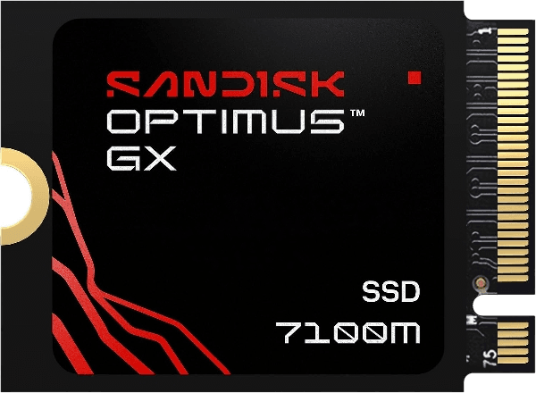 SSD SanDisk Optimus GX 7100M 2TB NVMe M.2 2230, 7250MB/s