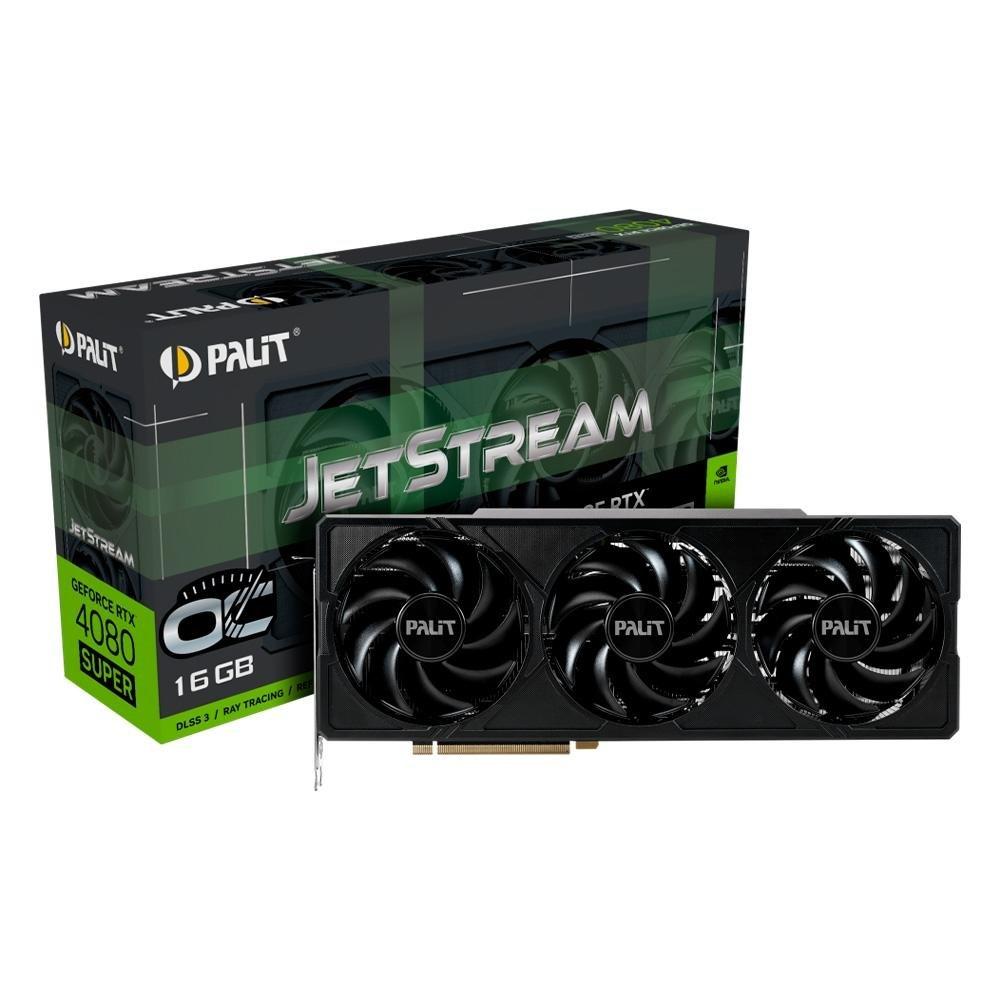 Placa de Video RTX 4080 Super Jetstream OC Palit NVIDIA GeForce, 16GB GDDR6X, DLSS, Ray Trancing, G-Sync