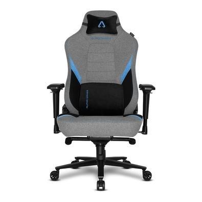 Cadeira Gamer Alpha Gamer Phenix Fabric, Tecido, Até 150kg, Apoio de Braço 4D, Reclinável, Preto e Azul