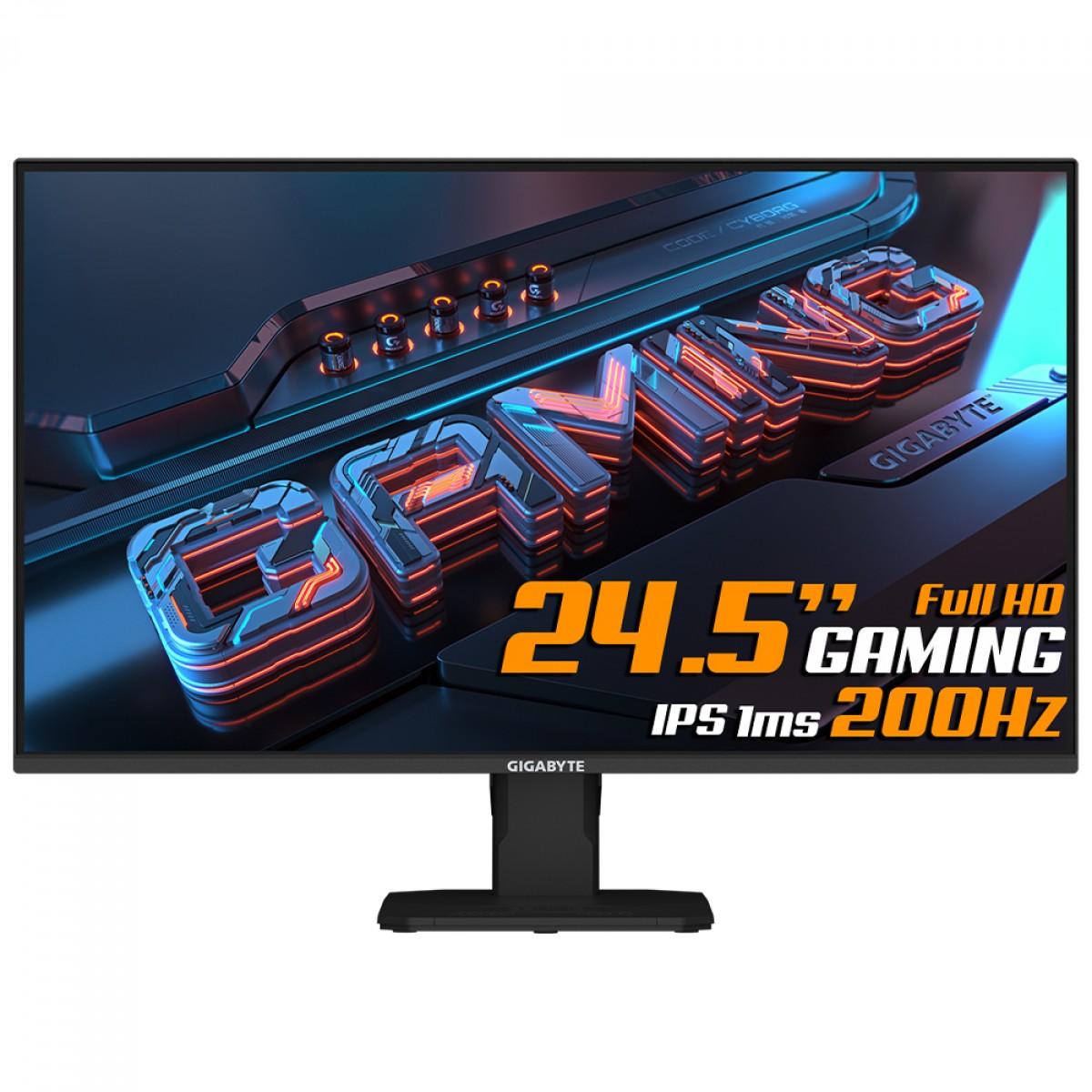 Monitor Gamer Gigabyte GS25F2, 24.5 Pol, Full HD, IPS, 200Hz, 1Ms, FreeSync, HDR, HDMI/DP
