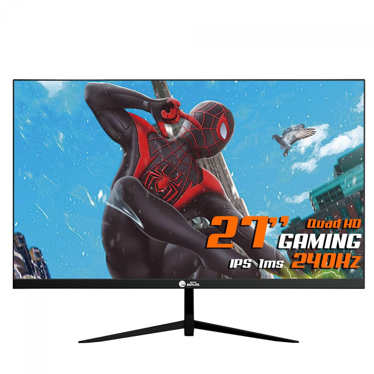 Monitor Gamer Ninja Tenseigan, 27 Pol, Quad HD, IPS, 1ms, 240Hz, FreeSync